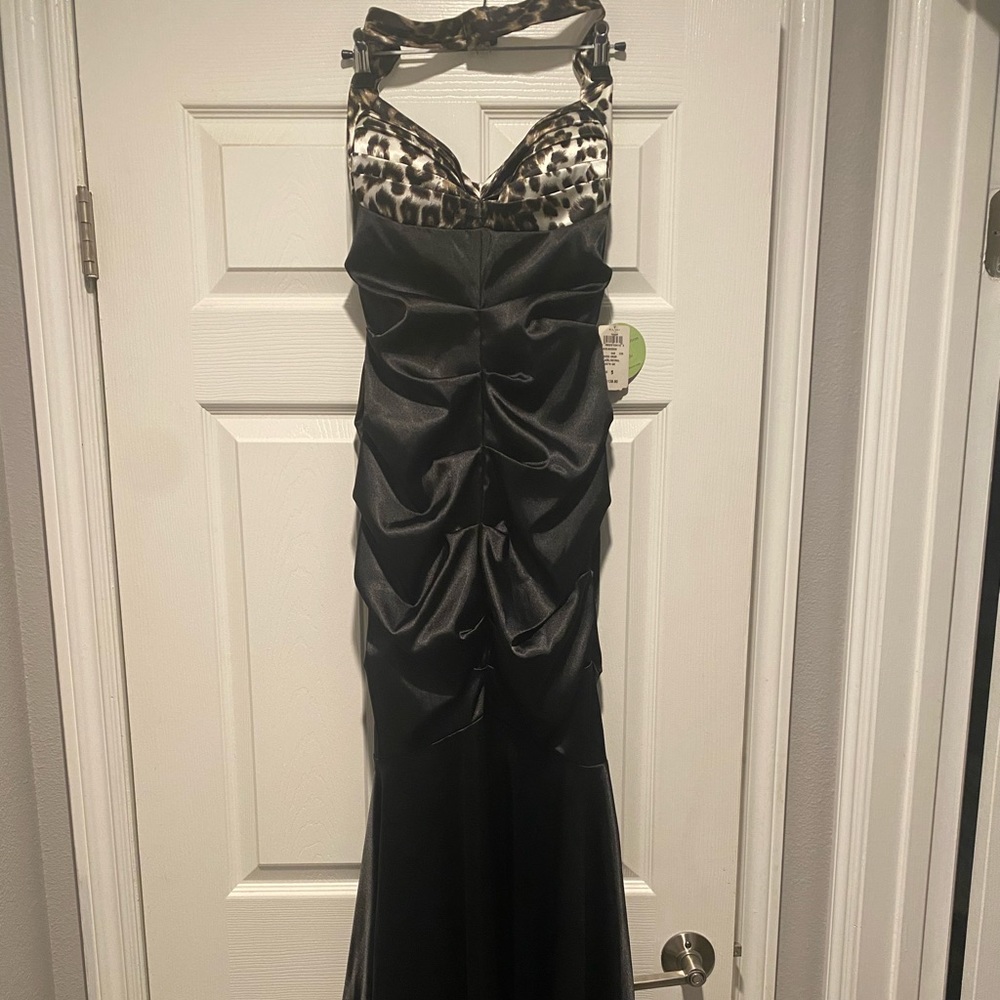 Windsor Formal Dress black with leopard